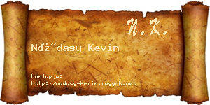 Nádasy Kevin névjegykártya
