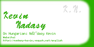 kevin nadasy business card